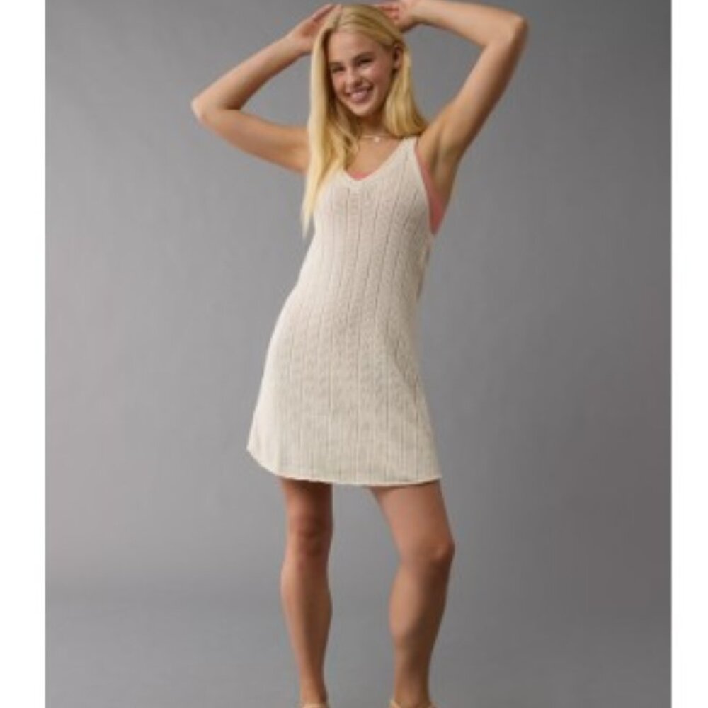AE Crochet V-Neck Swing Dress, never worn, XXL